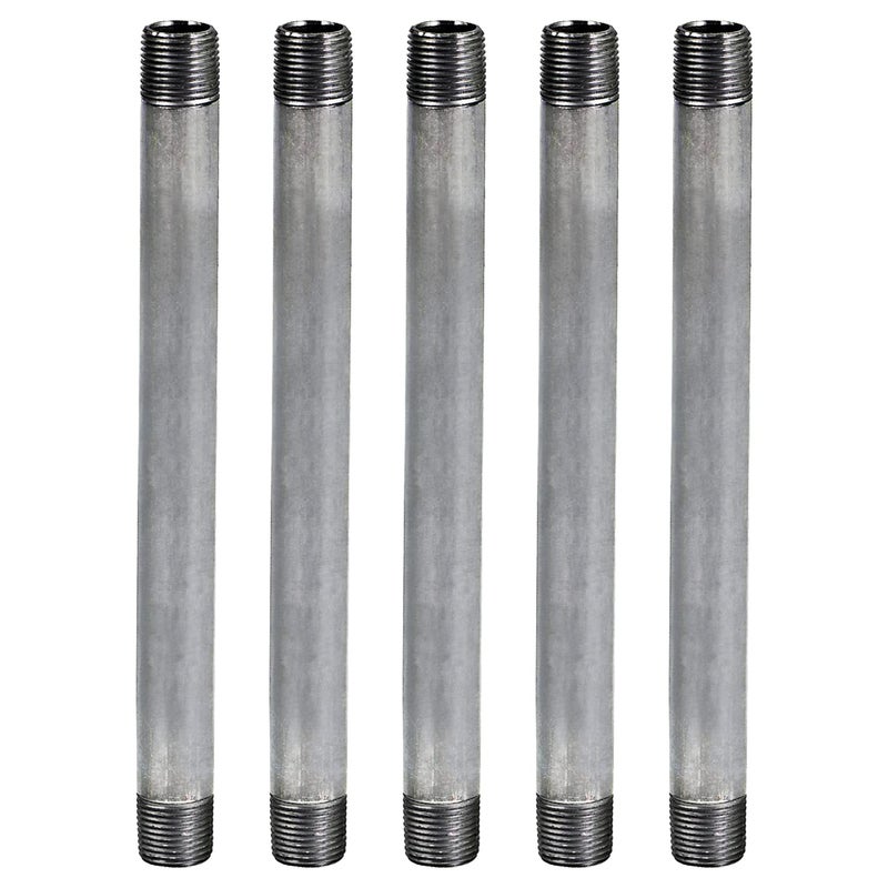 SUPPLYGIANT أنبوب مجلفن بقطر 3/4 بوصة من Supply Giant، تركيبات أنابيب فولاذية مرنة بقطر ثلاثة أرباع بوصة لبناء أثاث عتيق DIY، 3/4" x 18" (عبوة من 5) - Image 1